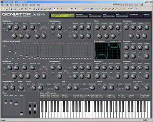 Geniator XS-1 Synthesizer - In der Synthesizersektion werden verschiedene Synthesetechniken miteinander vereint und bilden das Fundament für eine grenzenlose Vielfalt von programmierbaren Klängen.