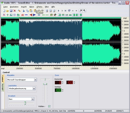 Der Sound Editor 3.0 wertet schlechte Audiodateien wieder auf.